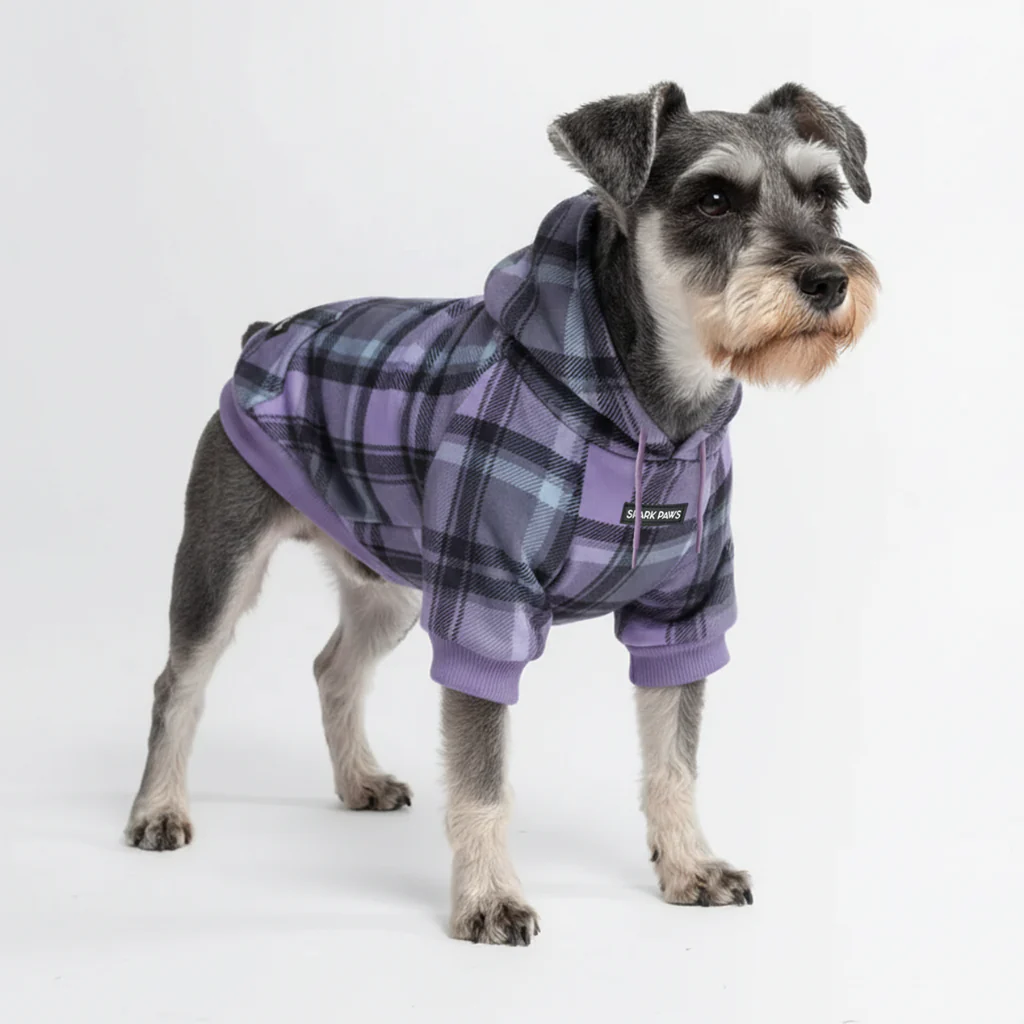 Maglione Plaid per Cani - Quadretti viola - Image 3