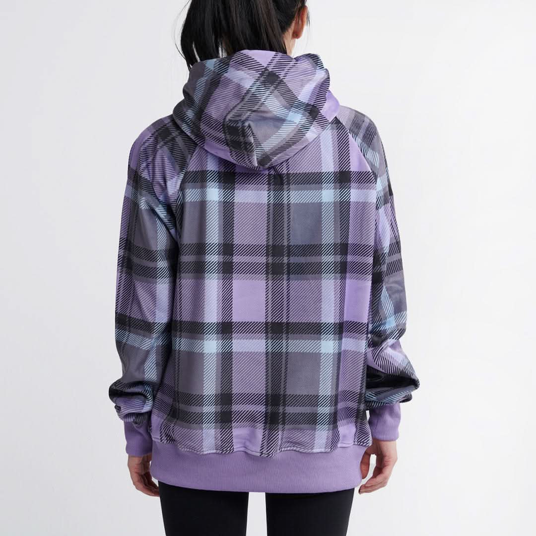 Maglione Plaid per Umani - Quadretti viola - Image 4