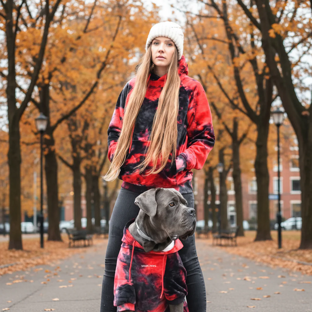Maglione in Velluto per Cani - Rosso e Nero - Image 11