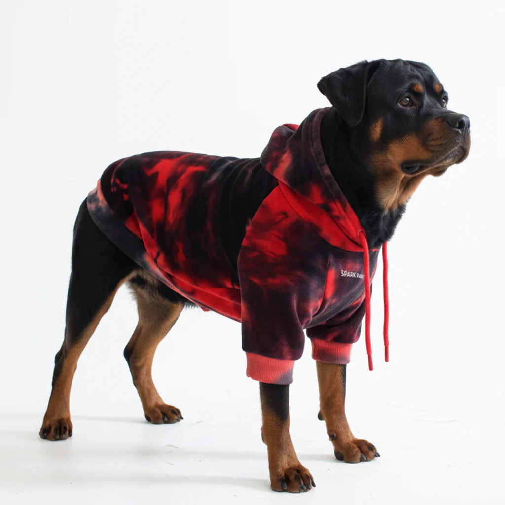 Maglione in Velluto per Cani - Rosso e Nero - Image 6